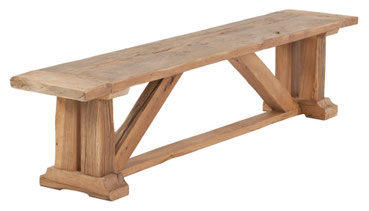 Kollektion Sitzmöbel aus alter Eiche – Bänke und Stühle.
