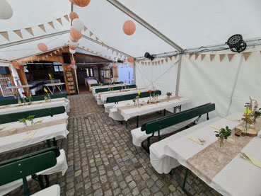 Partyzelte zu mieten im Allgäu/Kempten 