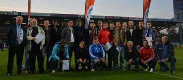 Coach Herbert Schweim und Enver Hoxha bei der Ehrung der Vizemeister 2014
