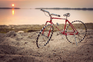 Dekoration Fahrrad John an der Ostsee
