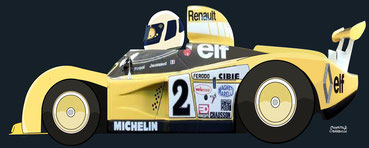 Didier Pironi by Muneta & Cerracín - Renault Alpine A442B