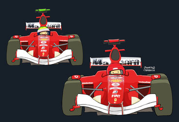 Schumacher & Massa by Muneta & Cerracín