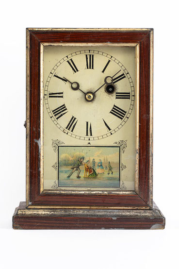 Cottage Clock, Teutonia Clock Manufactory, 1 Day Pendulum clock, St. Georgen (Schwarzwald) um 1880