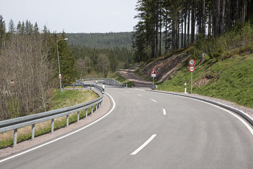 Fundstelle des Eisenerz-Gangstückes, L 172 von Eisenbach Richtung Hammereisenbach