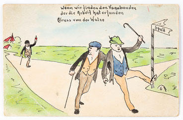 Gruß von der Walz, Postkarte um 1920