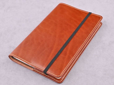 Lederhülle für Moleskine Large in braunem Leder