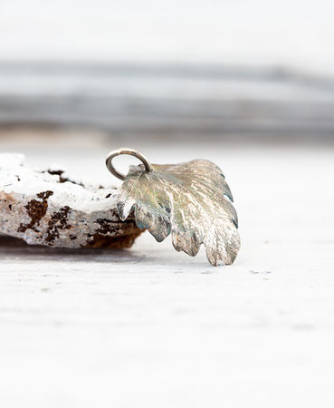 Petersilie Blatt Silber Schmuck