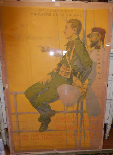 affiche "engagez vous rengagez vous dans les troupes coloniales "  Georges Dutriac