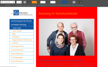 Webseitenerstellung im Bioladen mit Beratung