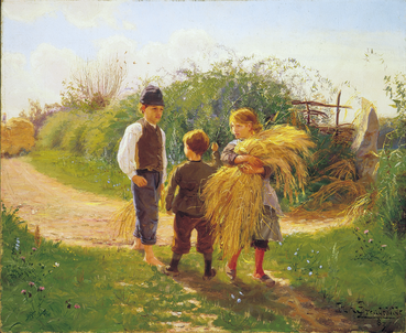 Hans Andersen Brendekilde - Raccoglitori di spighe (1883)