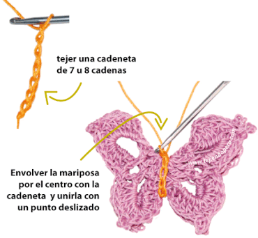 Tutorial: mariposa tejida a crochet (butterfly)