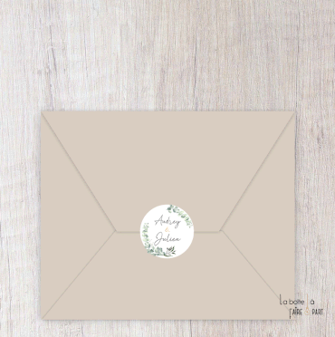 Faire-part mariage gif animé-faire-part mariage virtuel- faire part mariage digital-numérique animé-électronique-vidéo-à envoyer via les réseaux sociaux-whatsapp-facebook-messenger-mms-couronne d'eucalypus-pictogramme-doré photo-champêtre