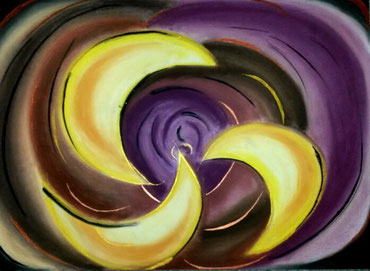 Energiebild: Titel Selbstwert Pastellbild von Franziska Rihs