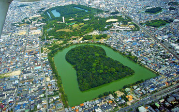 日本の世界遺産「百舌鳥・古市古墳群」、大仙陵古墳(仁徳天皇陵)