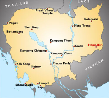 Mondulkiri liegt sehr dicht an der Landesgrenze zu Vietnam
