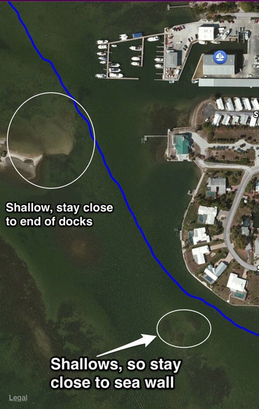 aerial view of the midpoint of the trip to Lemon Bay park