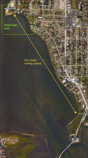 a google map of our usual 2 KM rowing course
