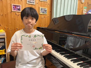 画像：ピアノ演奏グレード7級合格　Yくん（小5）