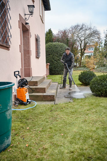 Stihl Hochdruckreiniger RE 130 Plus im Einsatz