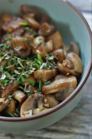 gebratene Champignons mit Kräutern