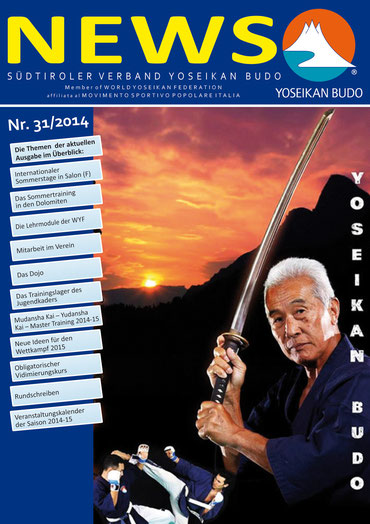 Newsletter Nr. 31/2014 des Südtiroler Verband Yoseikan Budo
