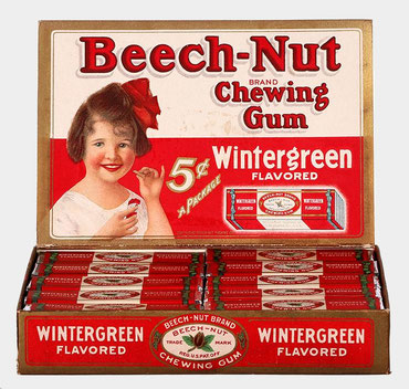 Chewing gum with Wintergreen caption from antiqueadvertising com