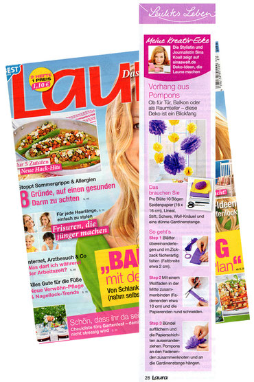do it yourself, Idee, Recycling, Dekoidee, Fensterdekoration, Zeitschrift Laura, Heinrich Bauer Verlag, Sina's Welt, sinaswelt.de, Sina Koall