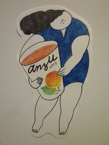 joiaさんの杏ジュースのためのキャラクター(Anzuちゃん)
