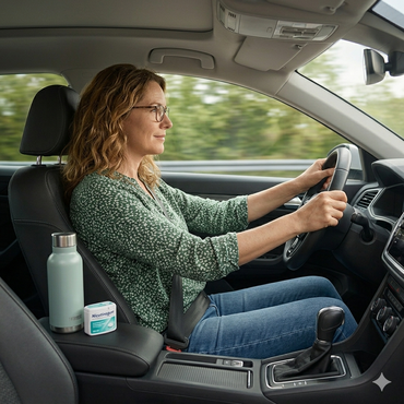 Rauchen Tipp 5: Konzentriertes Fahren, Wasserflasche, Kaugummi