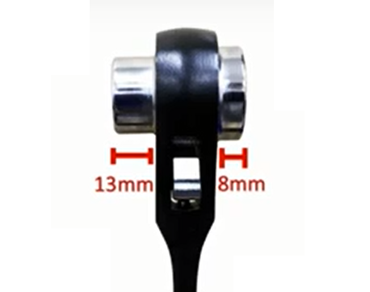 17mm側ソケットは足場クランプにピッタリなサイズ感で長さ13mm！21mm側ソケットは鉄骨クランプの6角ボルトがピッタリで長さ 8mm！