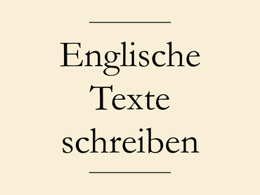 Englische Texte schreiben