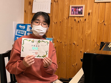 ピアノ演奏グレード　６級合格　M.Kちゃん