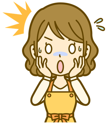 青ざめる女性のイラスト