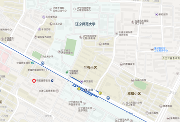 中国語学留学　遼寧師範大学付近のある銀行の地図　口座開設