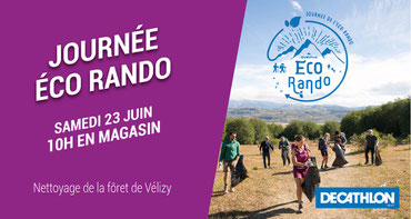 Éco-rando oraganisée par Decathlon Vélizy.