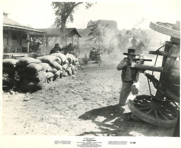 The farm under attack in "The Comancheros" was built right on the shores of the Colorado, in Professor Valley. 