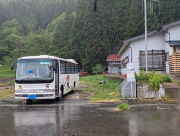 千蒲バス停にて
