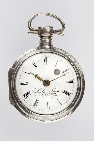 silberne Taschenuhr von Wilhelm Lerch aus Schopfheim, um 1840