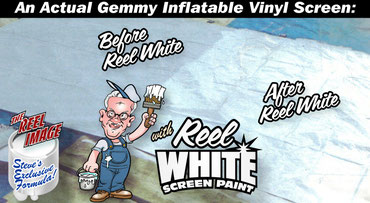 Get a REEL-y Bright Screen with REEL WHITE SCREEN PAINT!