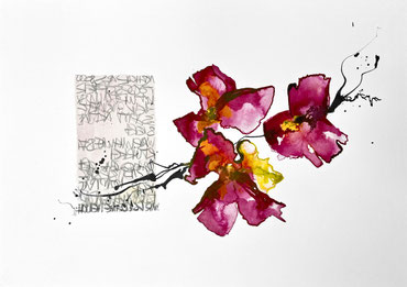 TURKIYE 2023, Tusche, Graphit, Lack auf Papier, 21x30cm