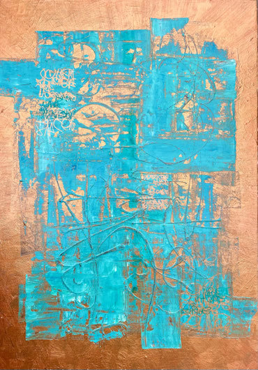 CHANGE 2022, Acryl, Lack auf Leinwand, 80x100cm