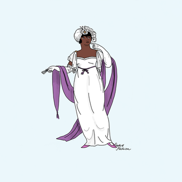 Illustration Dame in Regencymode ©Epochs of Fashion