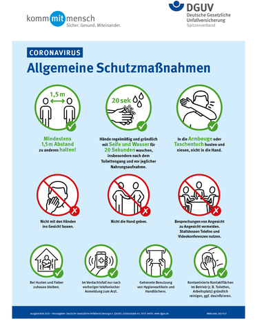 Schutzmaßnahmen während der Corona Pandemie