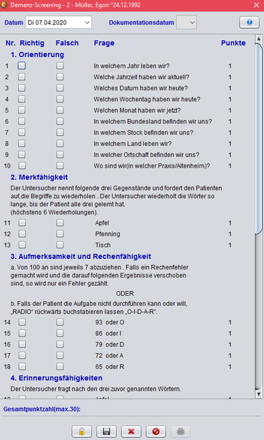 abasoft Praxissoftware Demenz Demenz-Screening Arztsoftware Praxissoftware