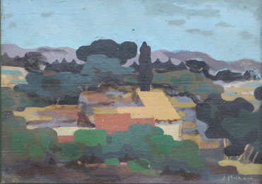 Jean Milhau, Paysage, signé  bas à droite (240x330)