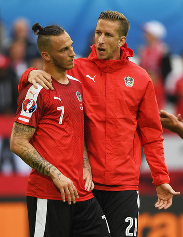 Marc Janko und Marko Arnautovic UEFA Euro 2016 in Frankreich