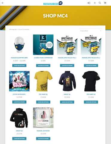 Shop Quartier Libre www.ressources-fj.fr/shop