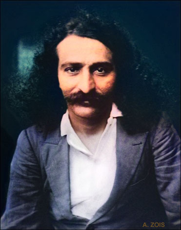 1929 : Baba in Madras, India. Rendered by Anthony Zois.