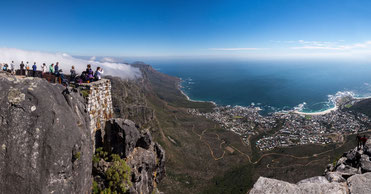 Table mountain with scenic view on Cape Town