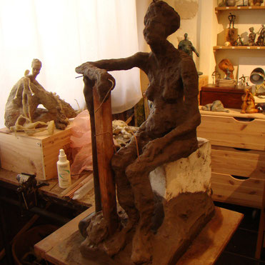 Brigitte Valin sculptrice. Sculpture en argile